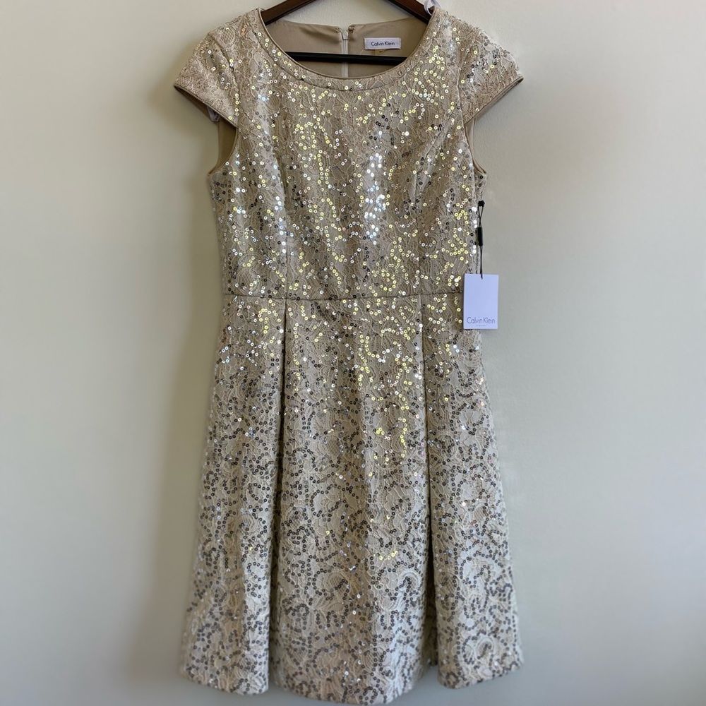 Calvin Klein Sequins Cocktail/Formal Dress